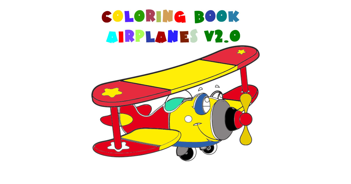 Image Coloring Book- Airplane